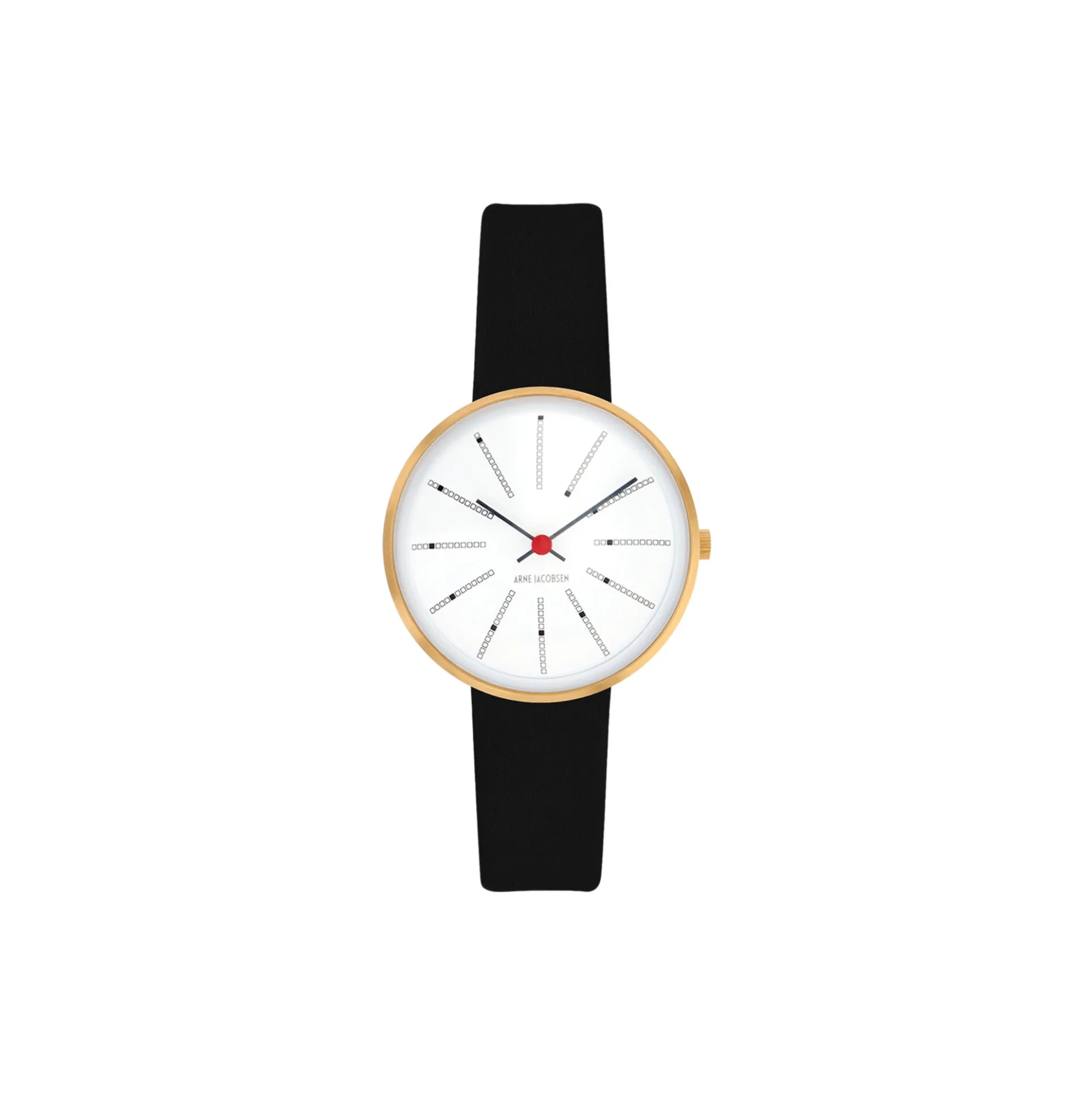 Bankers armbåndsur, white/gold/black