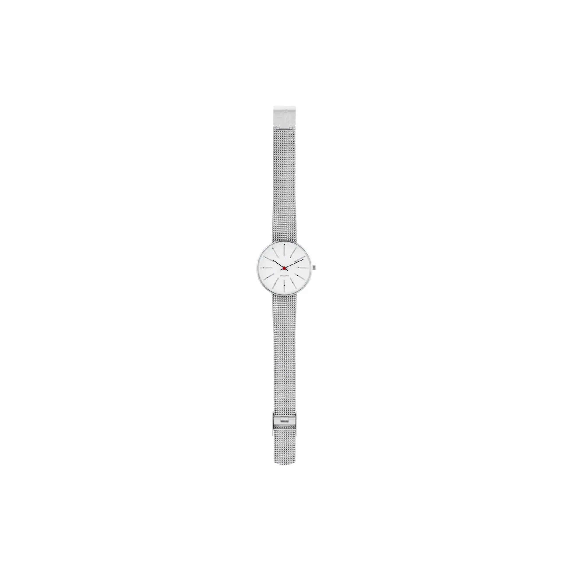 Bankers armbåndsur, white/steel/matt steel