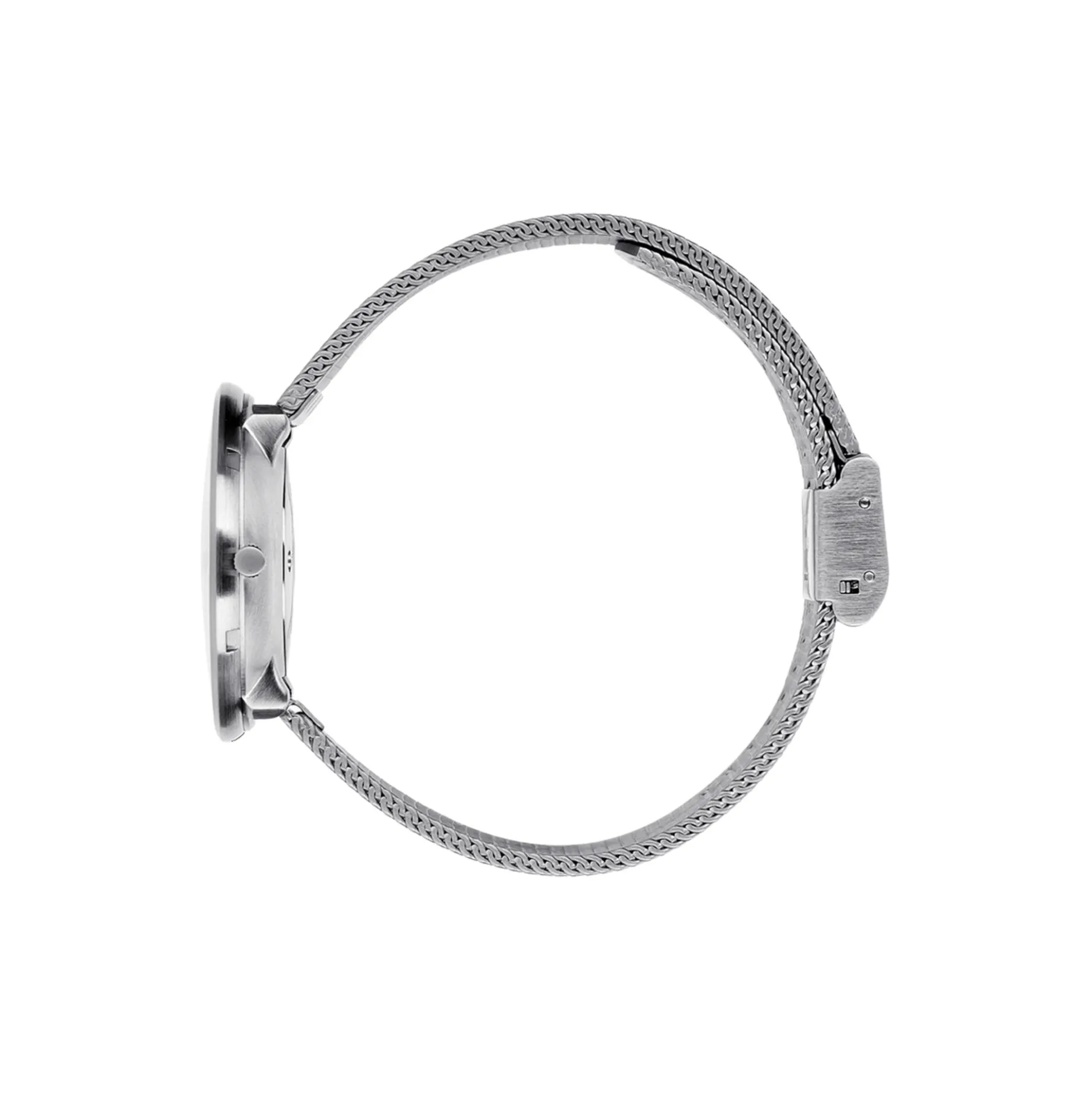 Bankers armbåndsur, white/steel/matt steel
