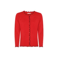 BB Viscos Knit w. Edge, poppy red