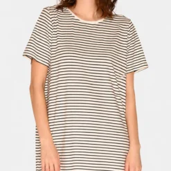 Bea Shortsleeved Dress, pavement stripe