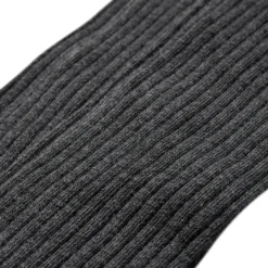BEATHASW KNEE SOCK x 2, dark grey melange