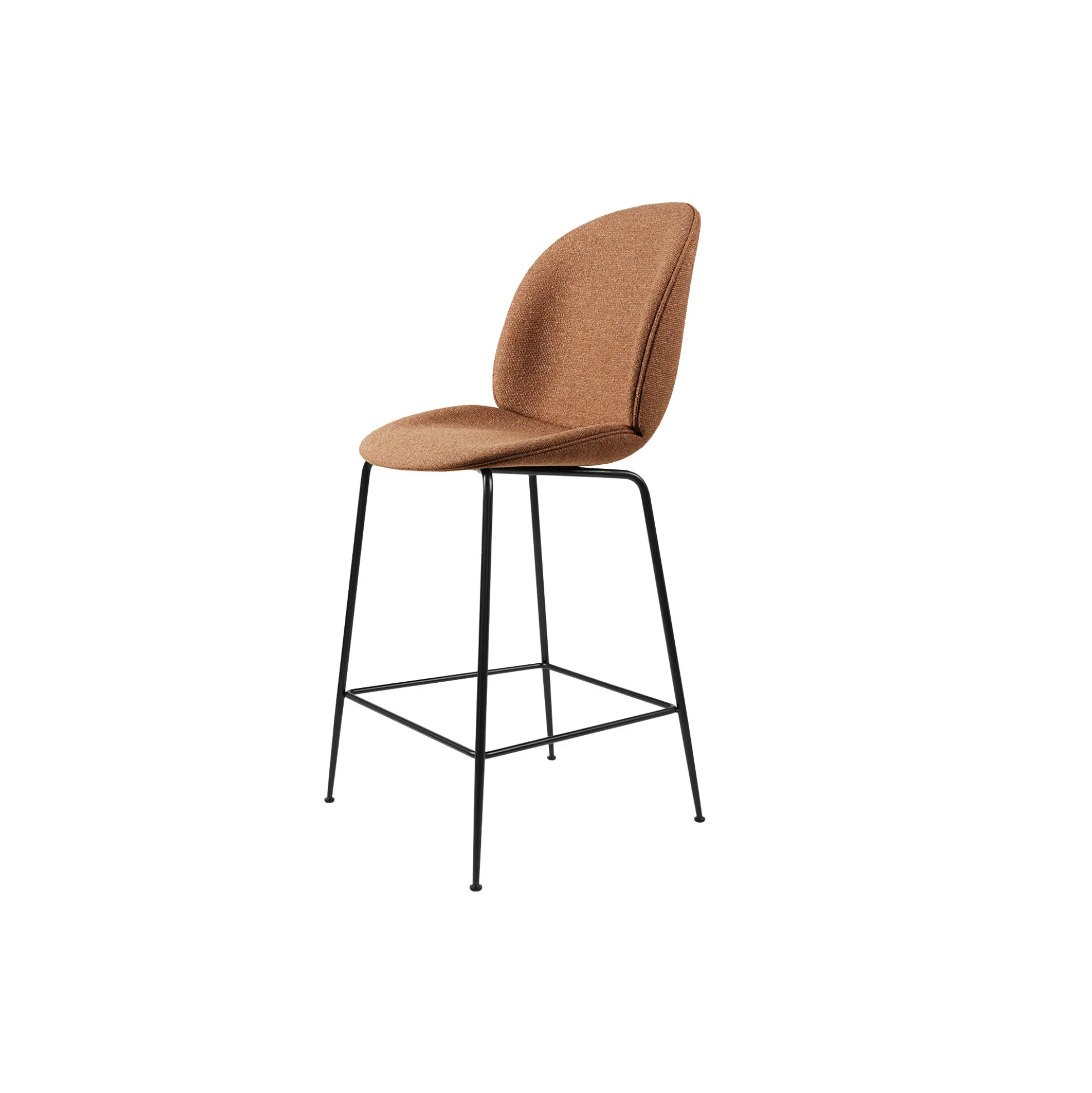 Beetle Counter Chair Fully Upholstered, Around Bouclé 032/black matt