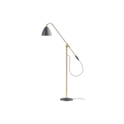 Bestlite BL4 Floor Lamp, grey semi matt/brass
