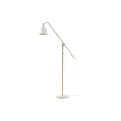 Bestlite BL4 Floor Lamp, soft white semi matt/brass