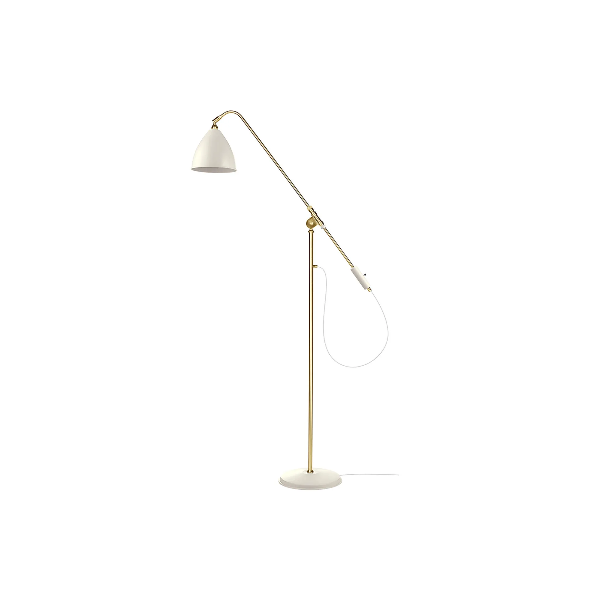 Bestlite BL4 Floor Lamp, soft white semi matt/brass