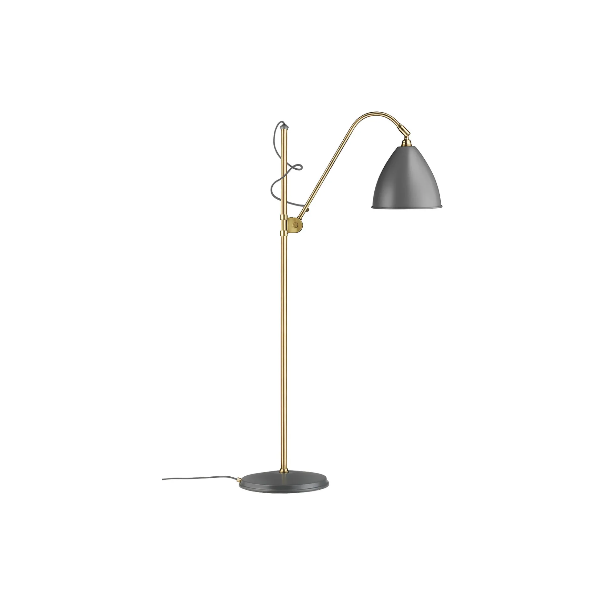 Bestlite BL3 M Floor Lamp, grey semi matt/brass