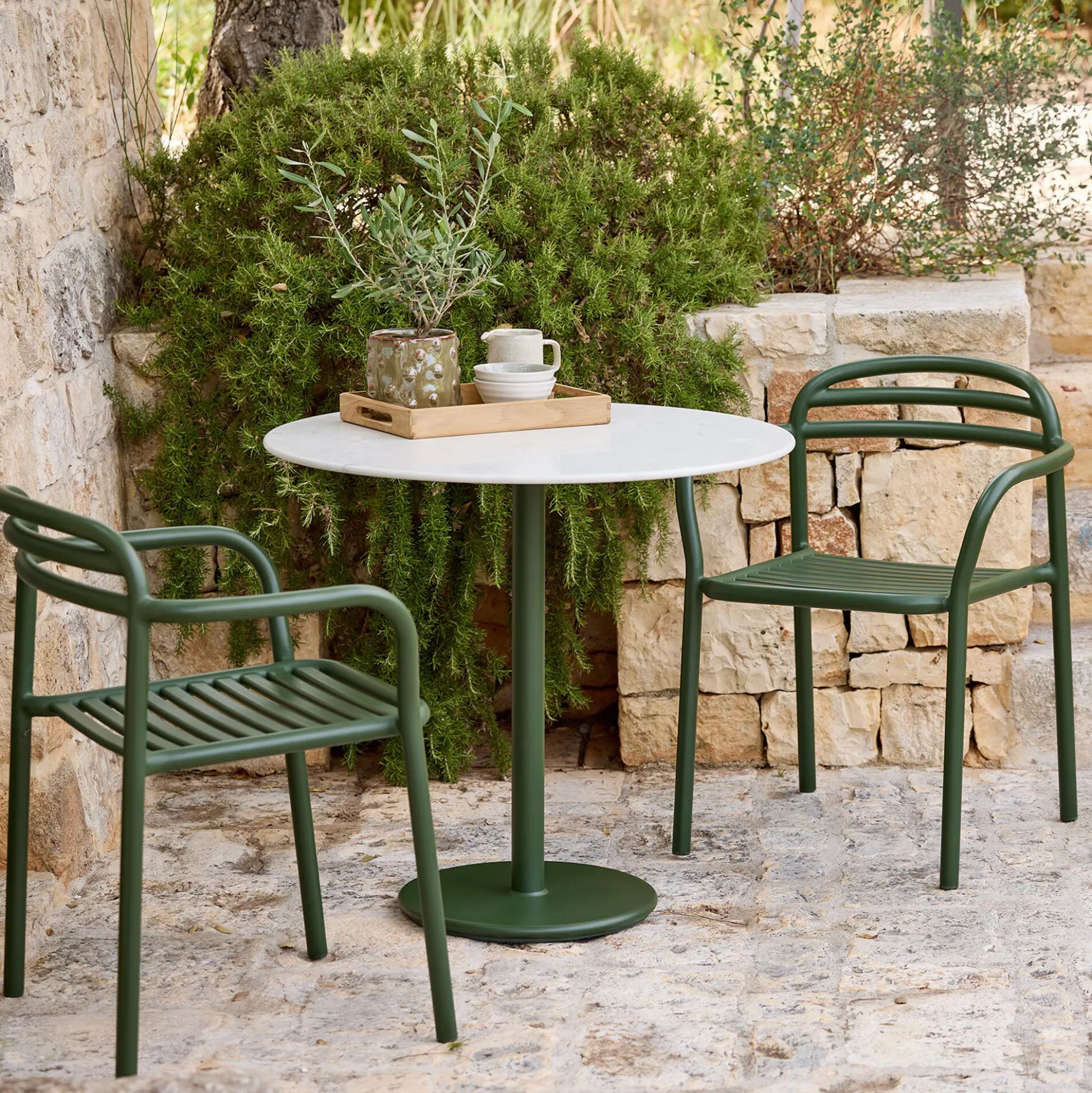Bliss stol med armlæn, dark green