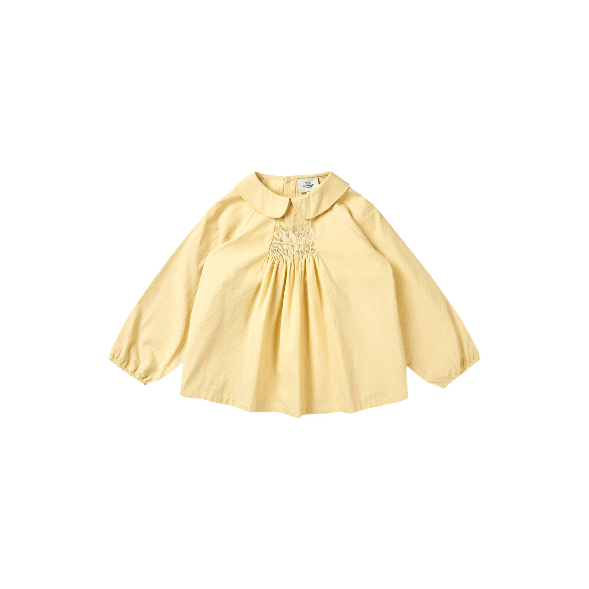 Blouse LS w. Smock Emb.