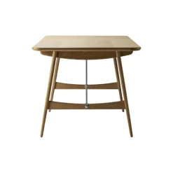 BM1160 Jagtbordet spisebord, hvidolieret eg/stål
