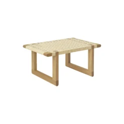 BM0488S Table Bench bord, olieret eg/rattan