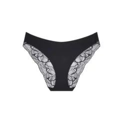 Body Make-Up Illusion Lace Highleg Tai Briefs, black