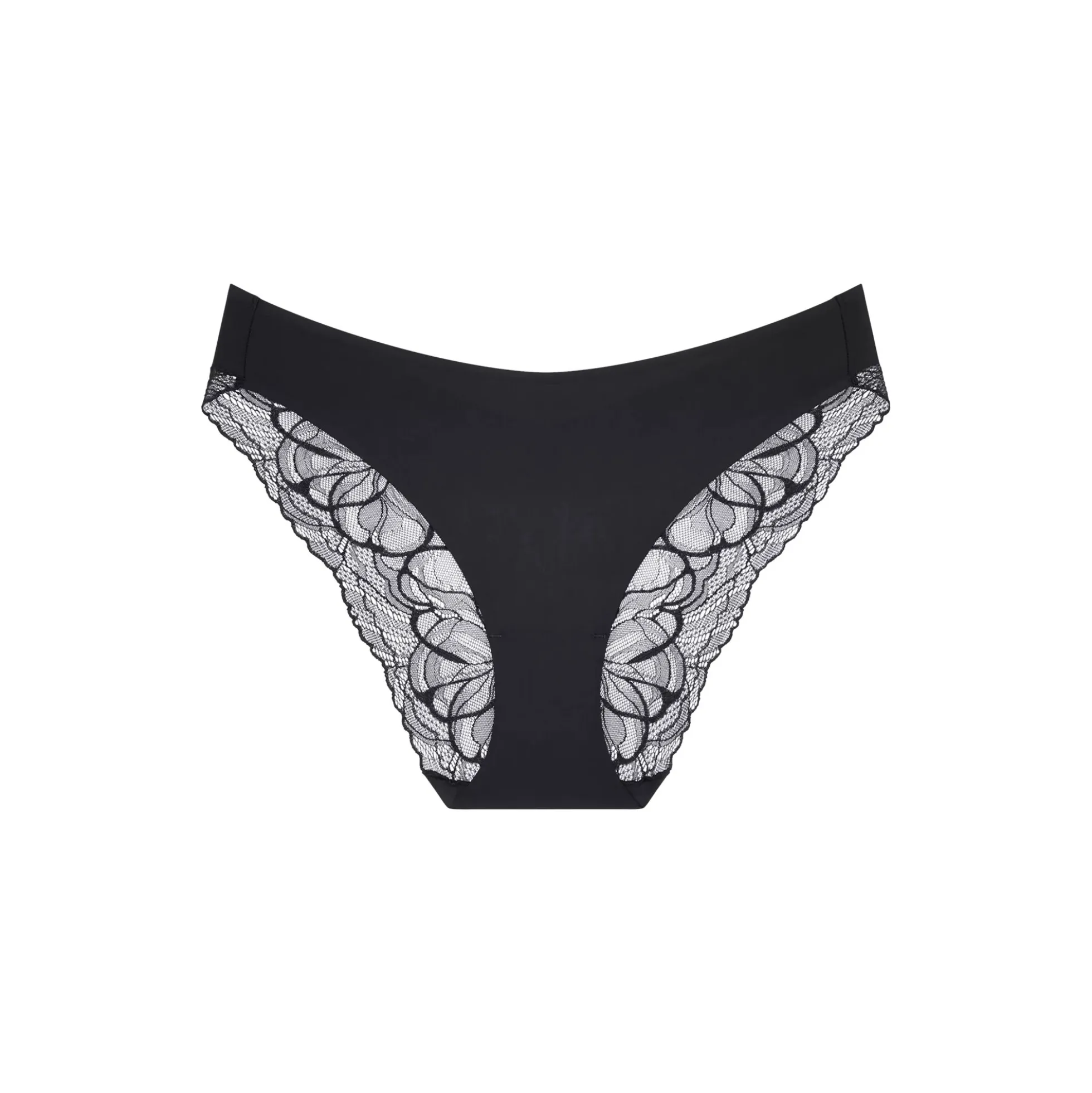Body Make-Up Illusion Lace Highleg Tai Briefs, black