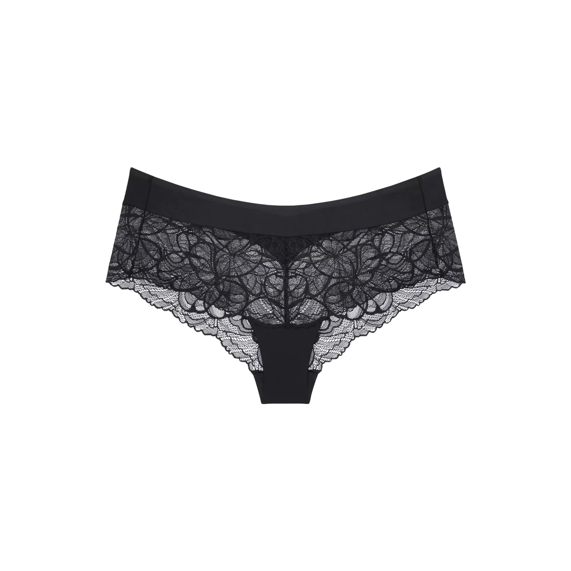 Body Make-Up Illusion Lace Shorty Briefs, black
