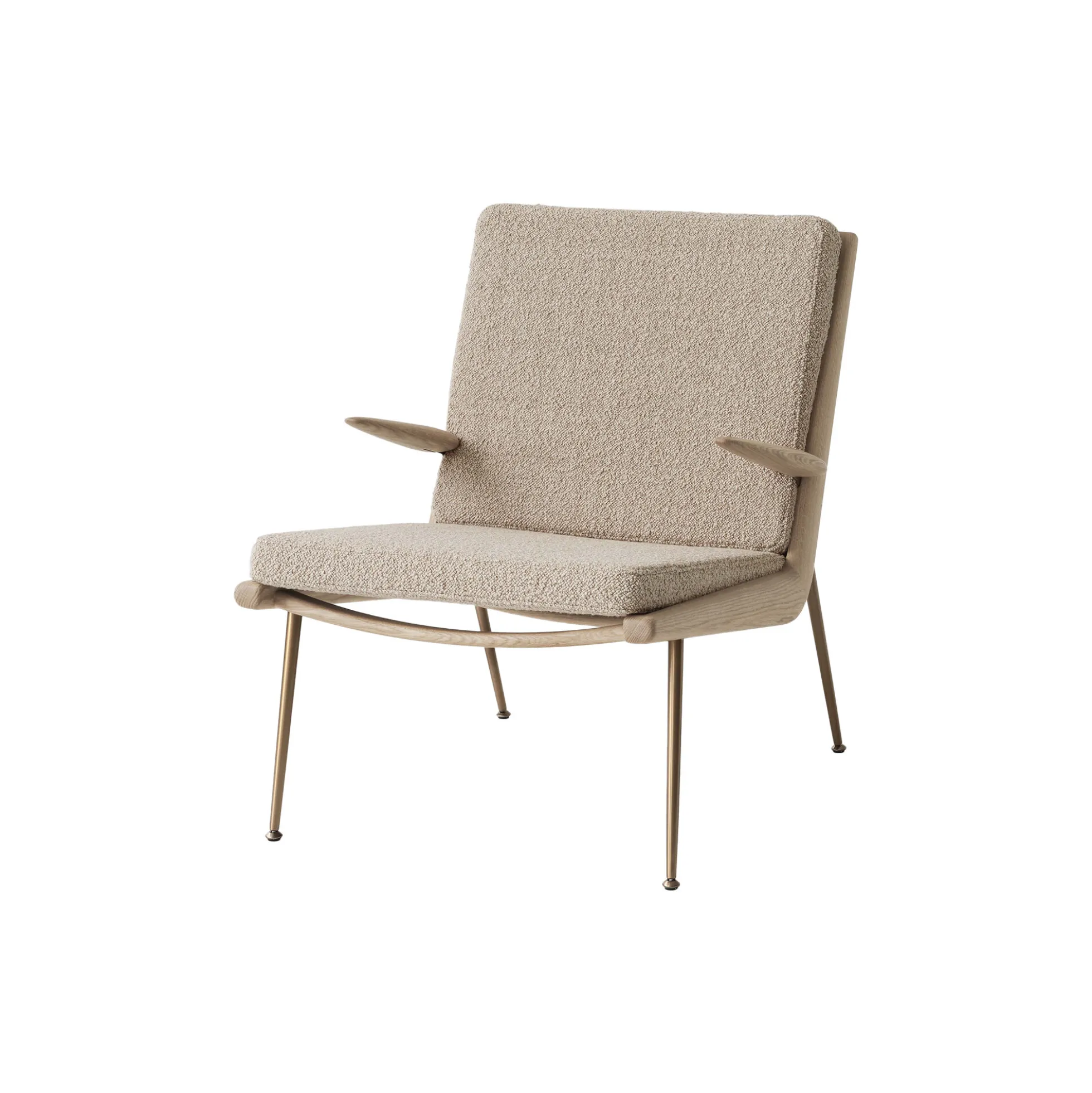Boomerang HM2 loungestol, Karakorum 003/messing/sæbebehandlet eg