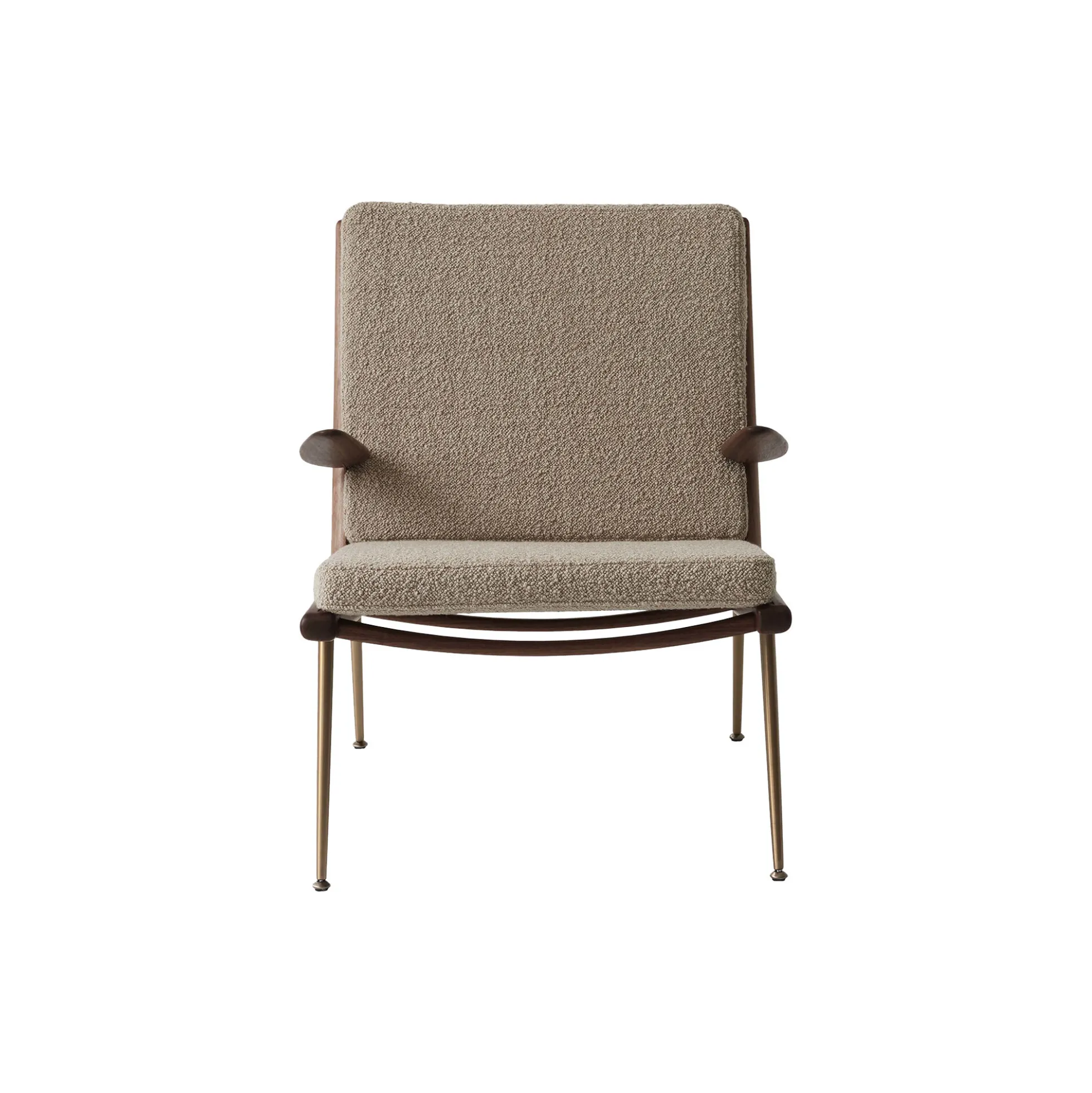 Boomerang HM2 loungestol, olieret valnød/beige