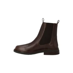 Boot with elastic, dark brown/dark brown