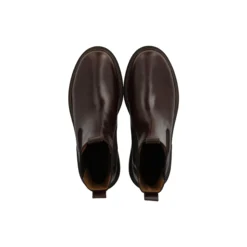 Boot with elastic, dark brown/dark brown