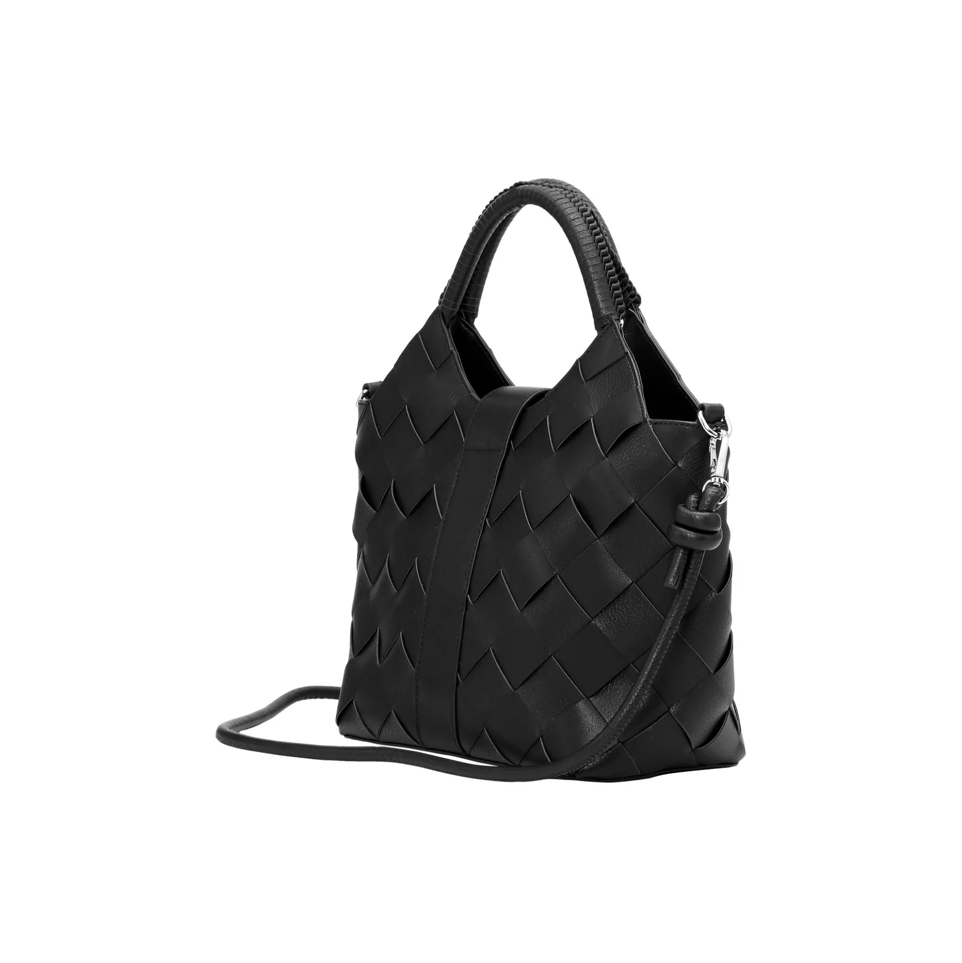 Braided Handbag, black