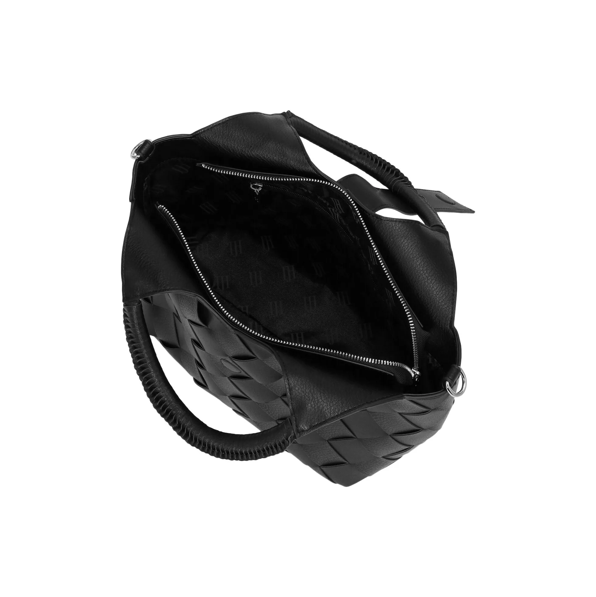 Braided Handbag, black