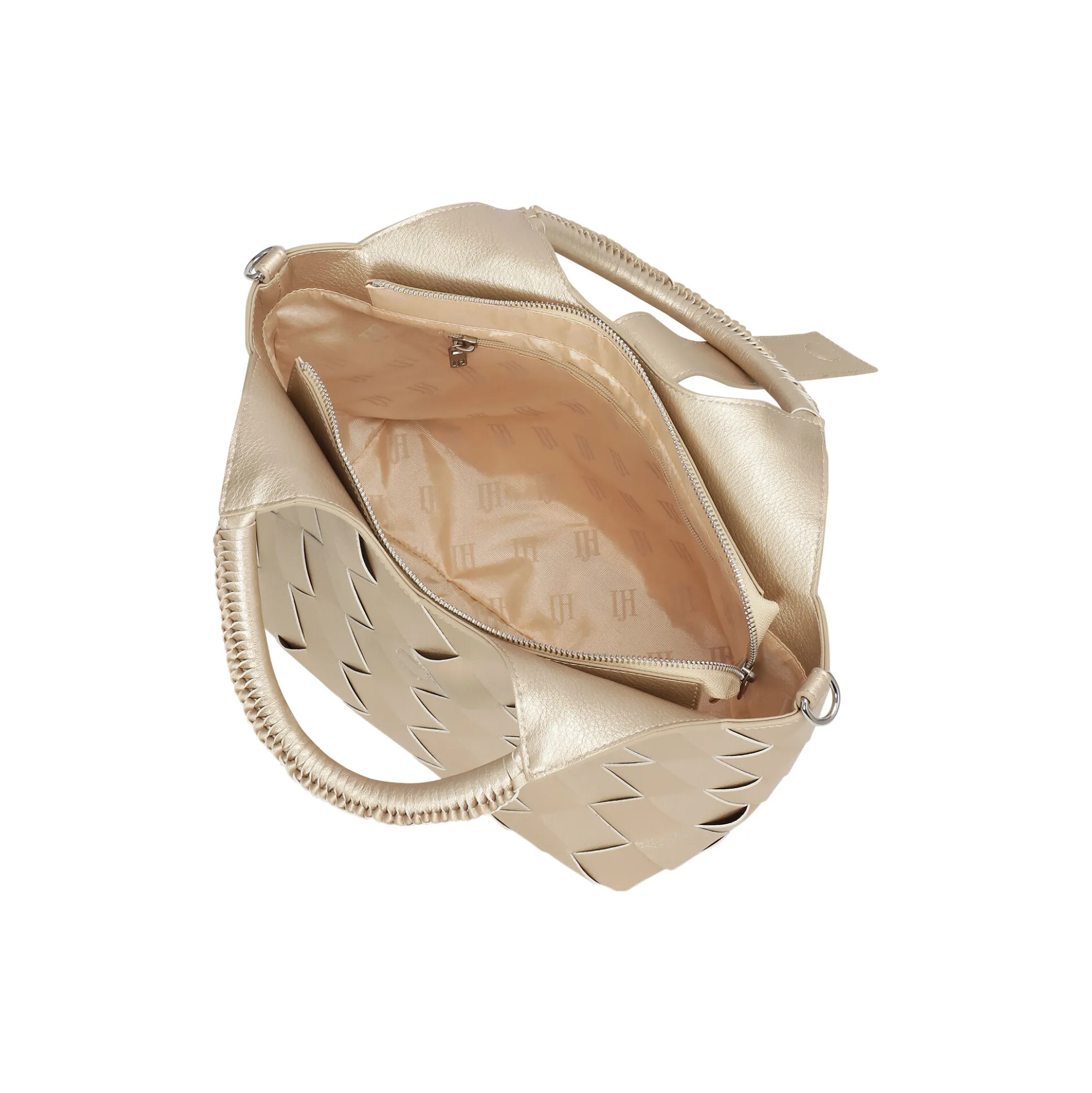 Braided Handbag, platin