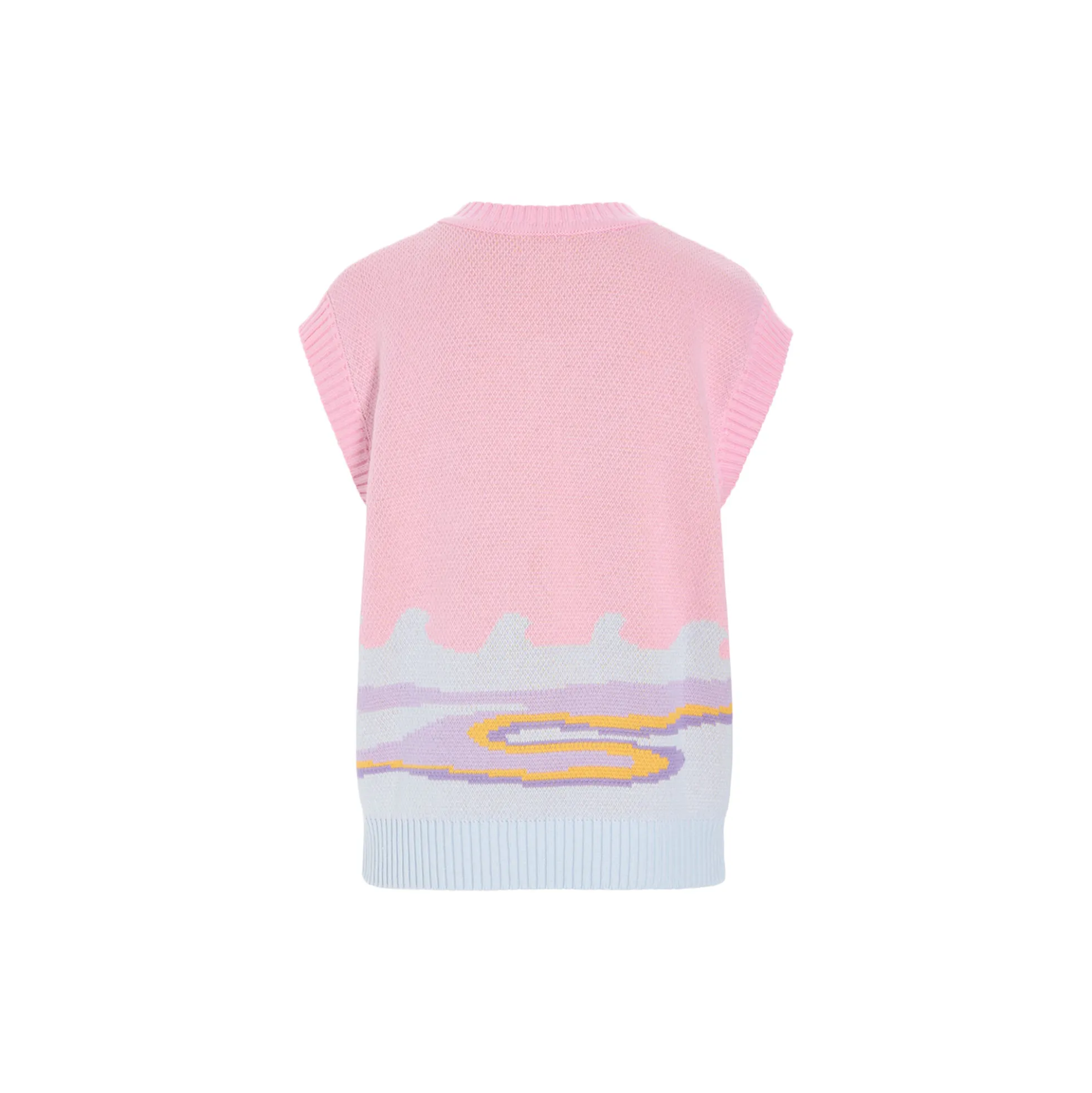 Bubbles Vest, pink sea