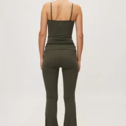 Butter Soft Flare Tights All day, charcoal olive