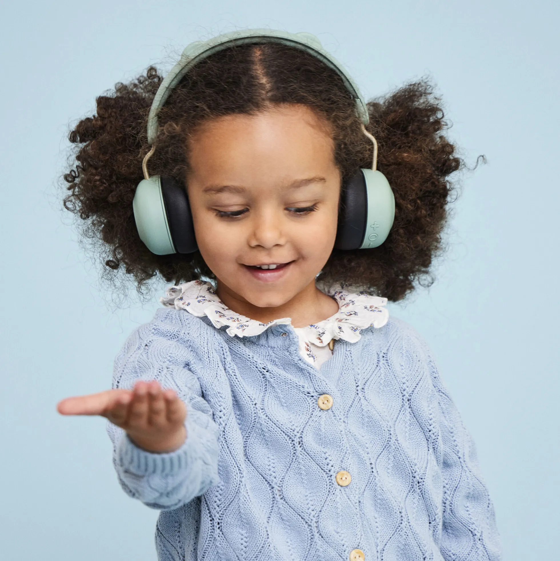 Buzz Junior Safe Audio høretelefoner, dusty green