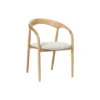 Camille Dining Table with Seat Cushion, off white/light ash
