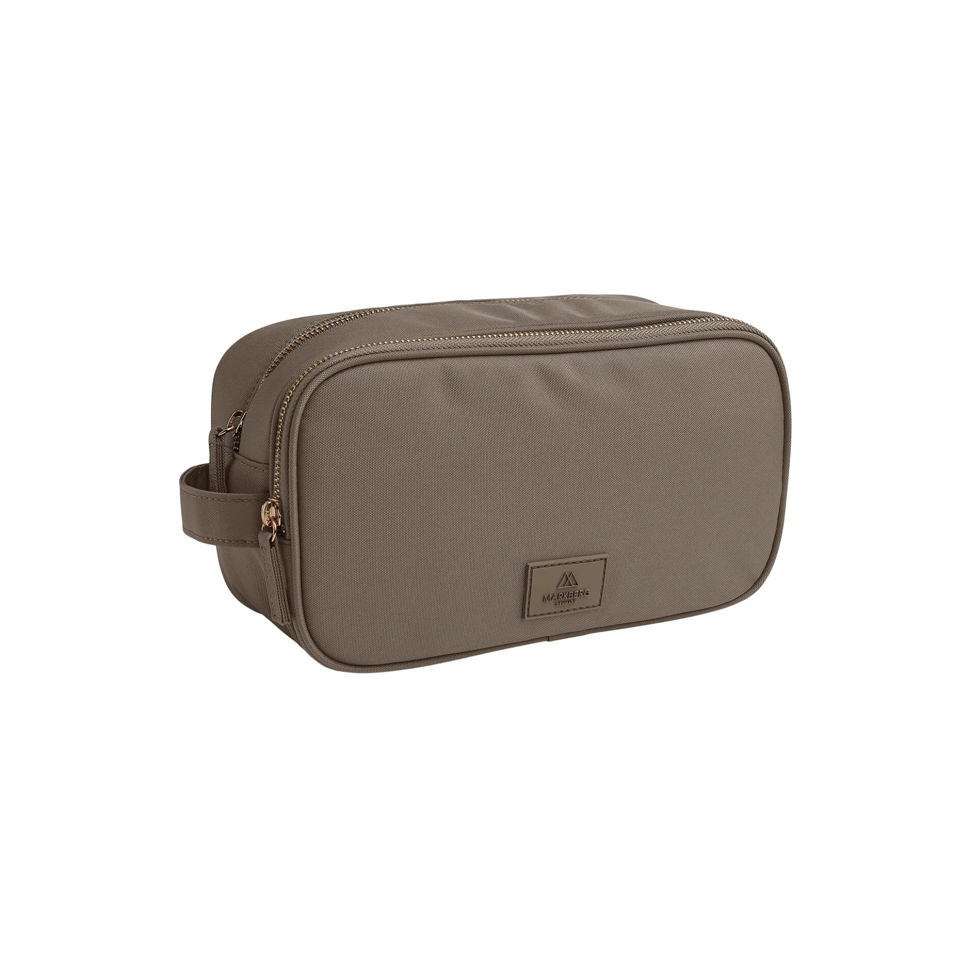 CareMBG Toiletry Bag Recycled, walnut w/gold