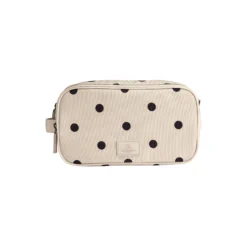 CareMBG Toiletry Bag Recycled, polka dot, creme