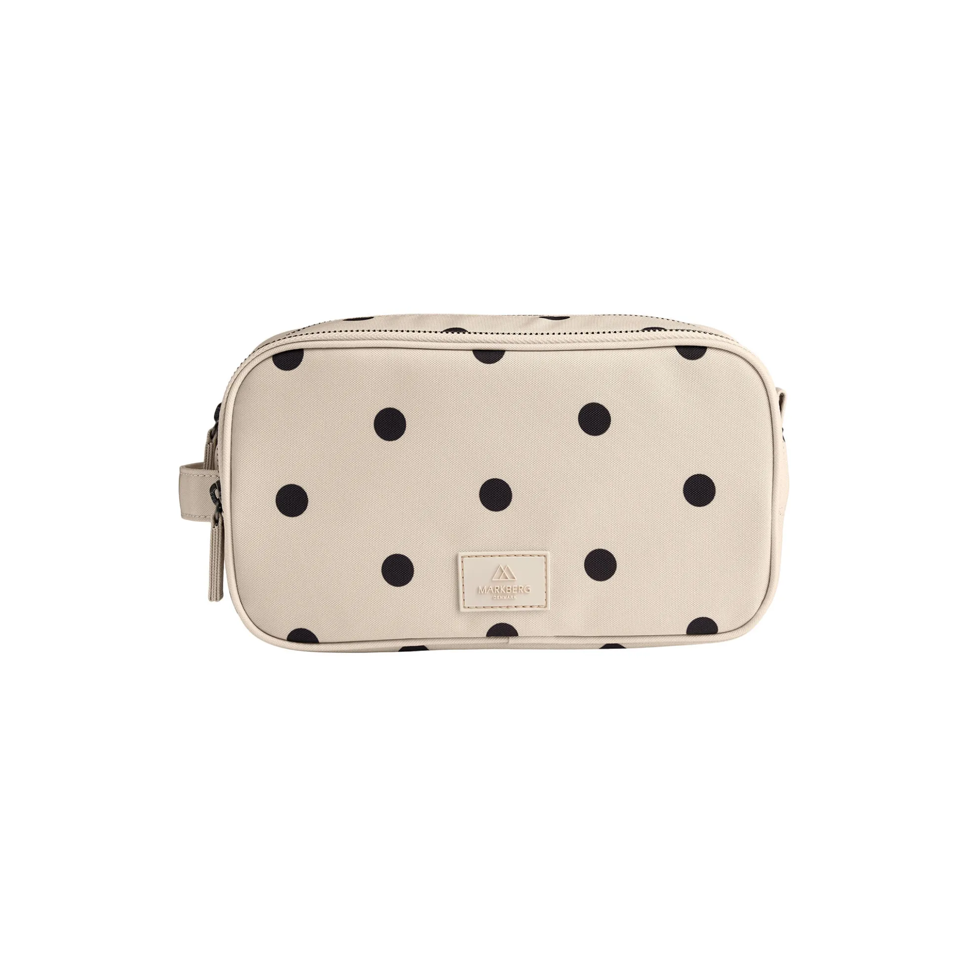 CareMBG Toiletry Bag Recycled, polka dot, creme