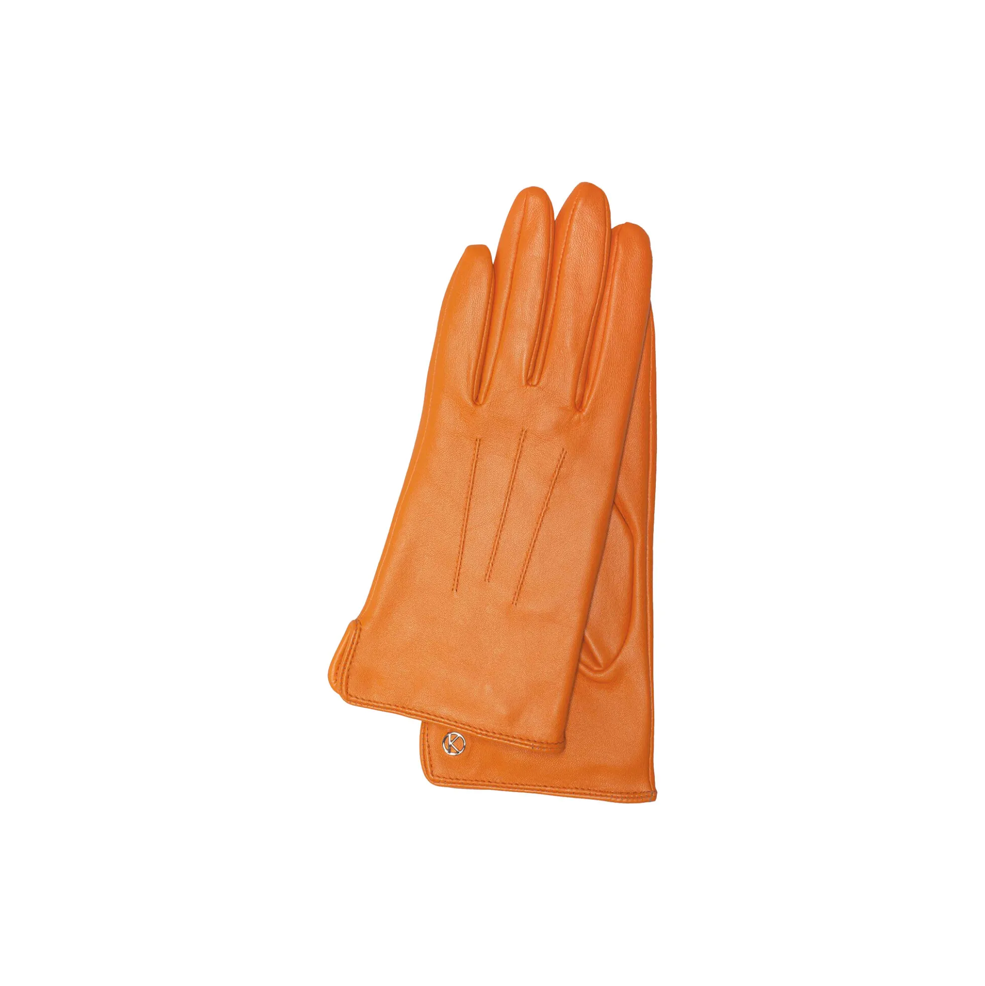 Carla læderhandske, apricot