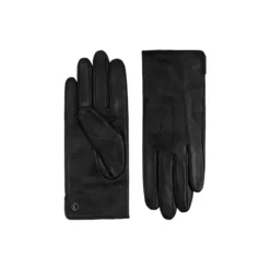 Carla læderhandske, black