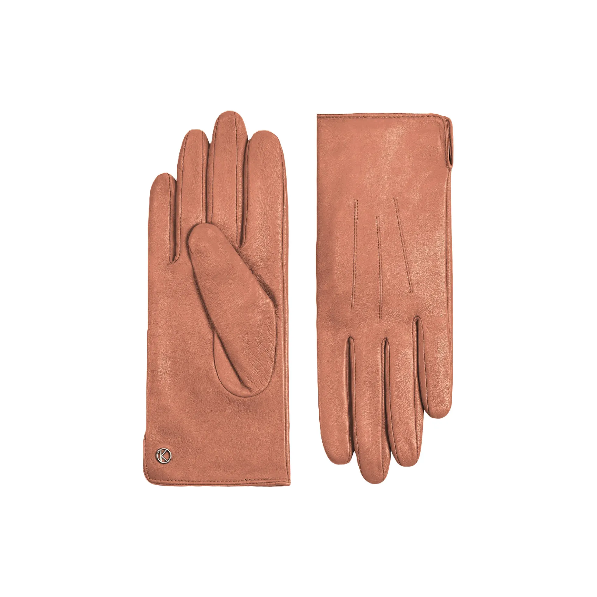 Carla læderhandske, sand