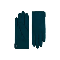 Carla læderhandske, teal
