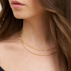 Carmen chain halskæde, guldbelagt