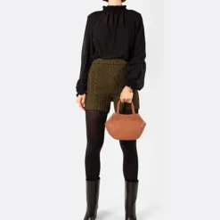 Carré Soft Handbag S, cognac brown