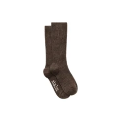 Cashmere Sock, dark brown melange