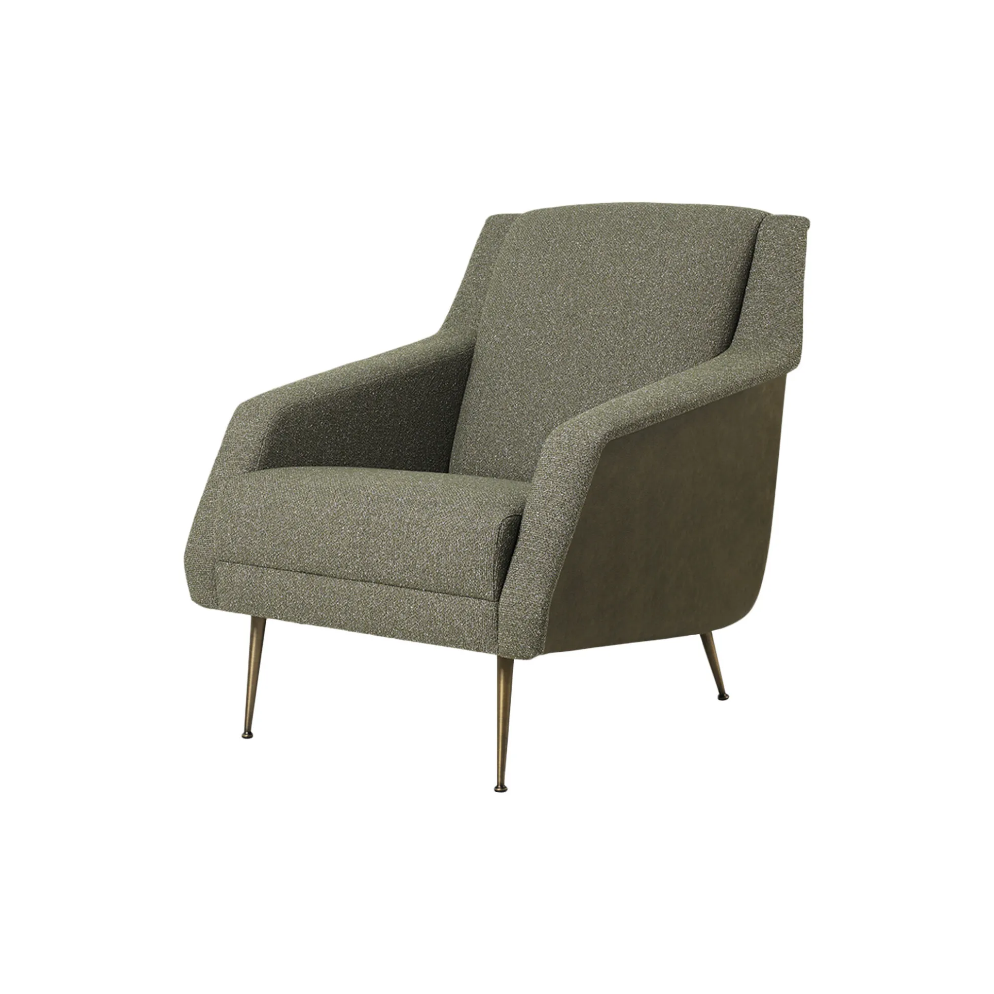 CDC. 1 Lounge Chair, Around Bouclé 141/antique brass