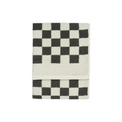 Checker håndklæde, anthracite