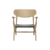CH22 loungestol, hvidolieret eg/sort