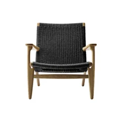 CH25 loungestol, olieret eg/sort