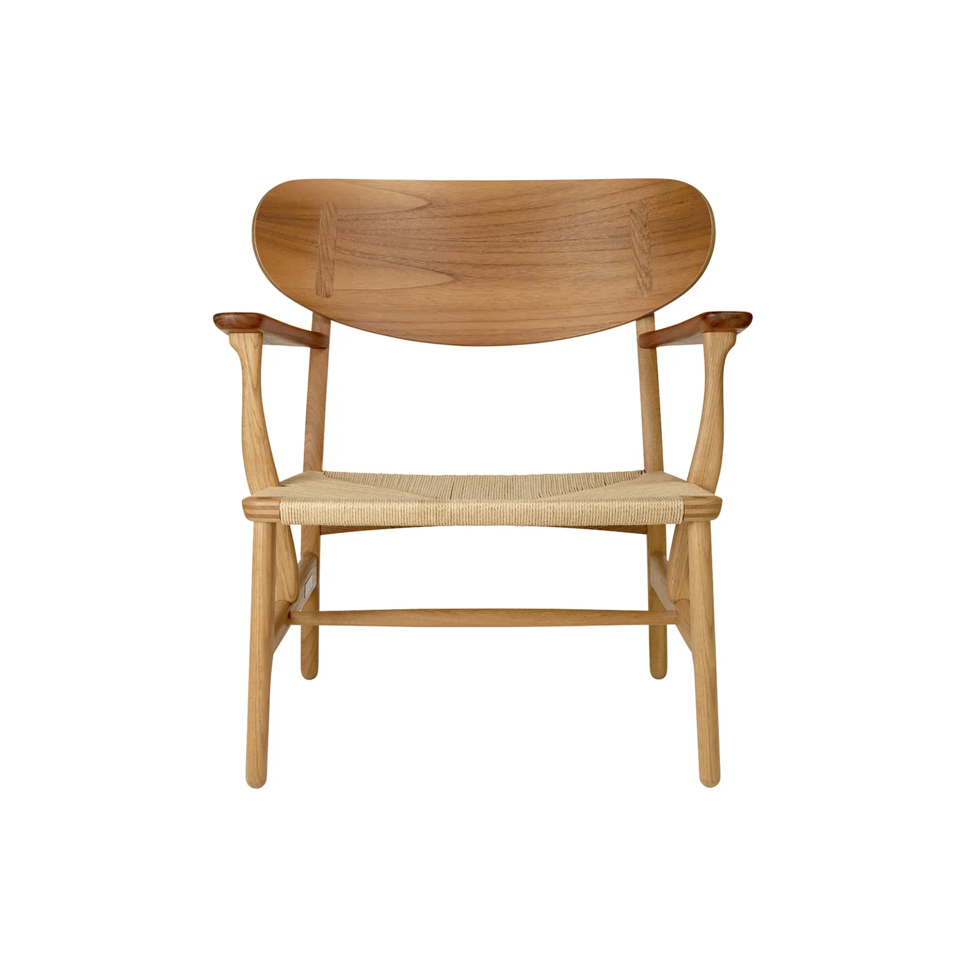 CH22 loungestol, olieret teak/eg/natur