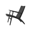 CH25 loungestol, sortlakeret eg/sort