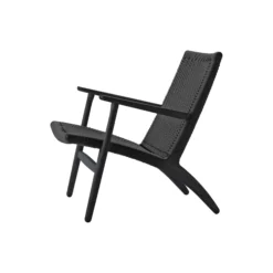 CH25 loungestol, sortlakeret eg/sort