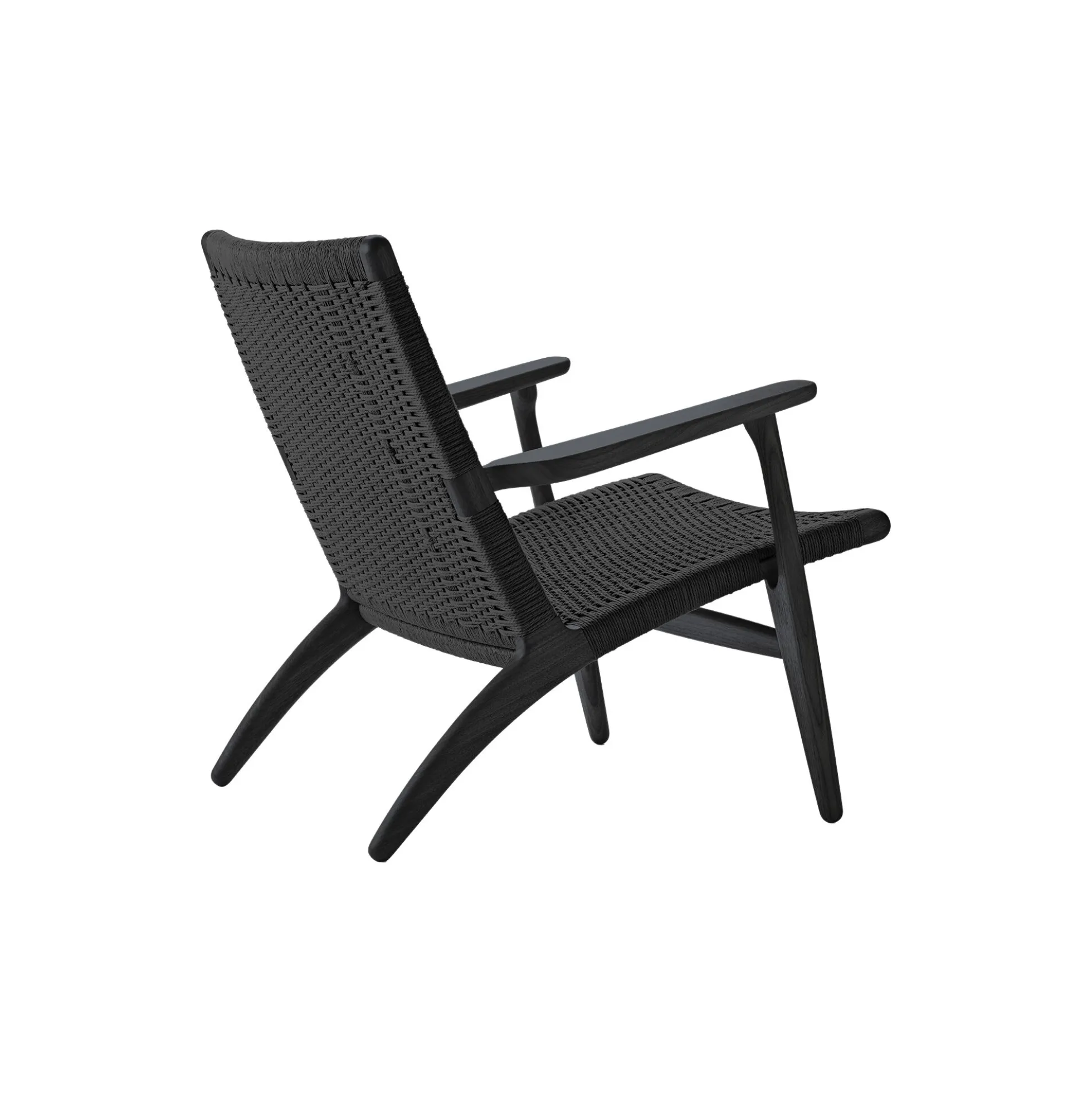CH25 loungestol, sortlakeret eg/sort