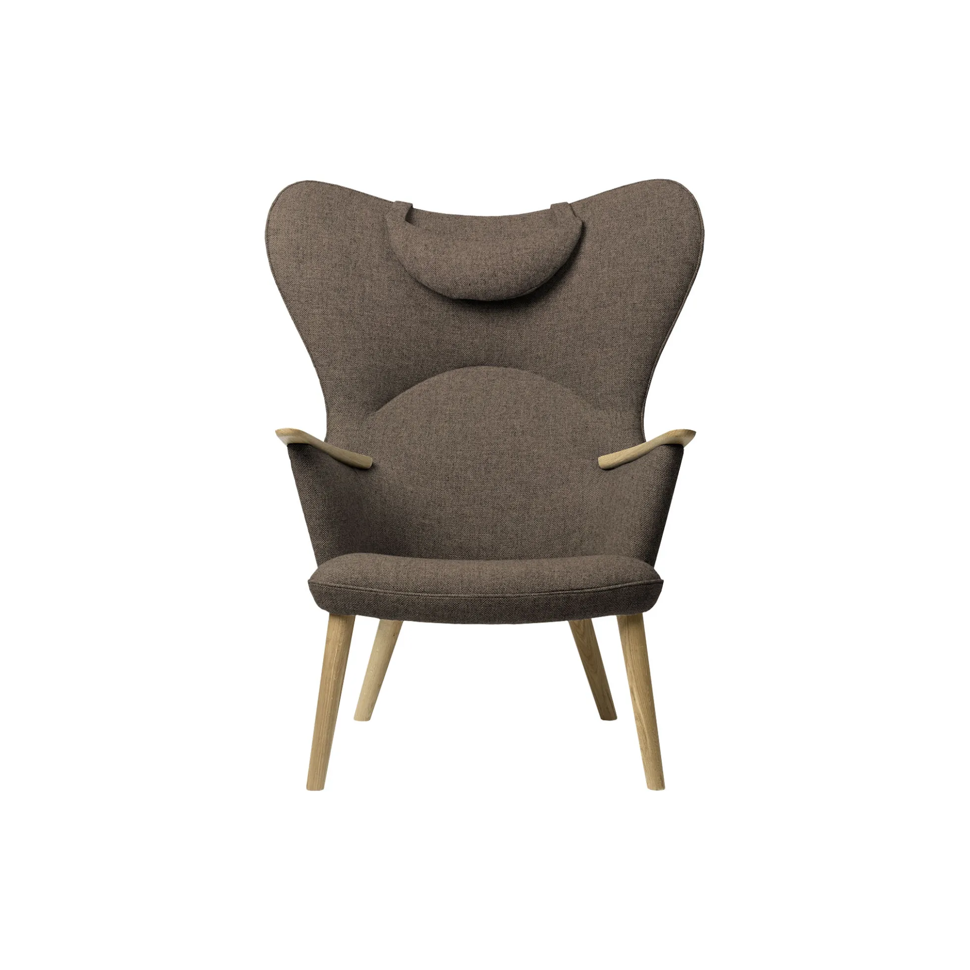 CH78 Mama Bear loungestol, brown/olieret eg