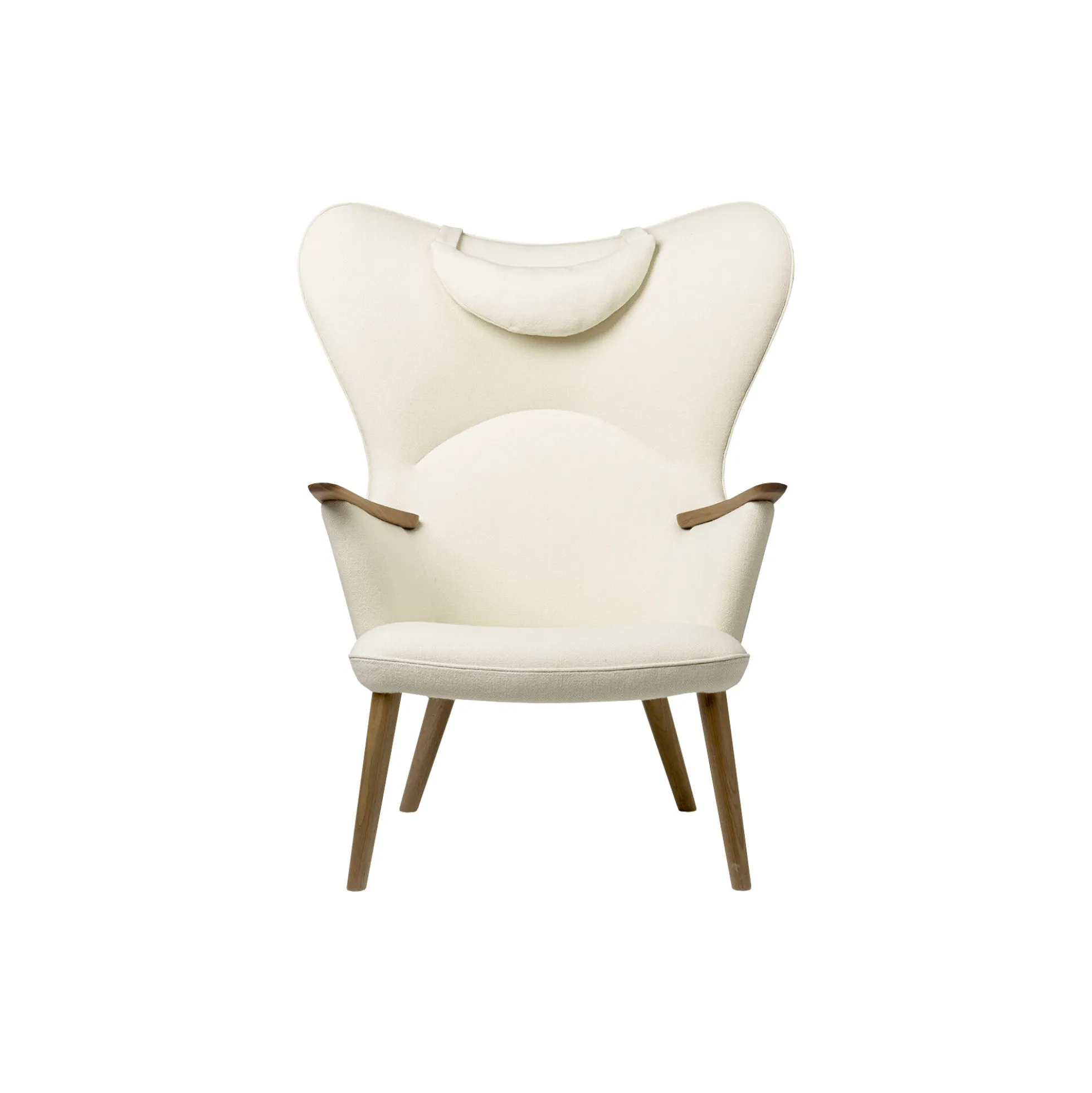 CH78 Mama Bear loungestol, cream/olieret valnød