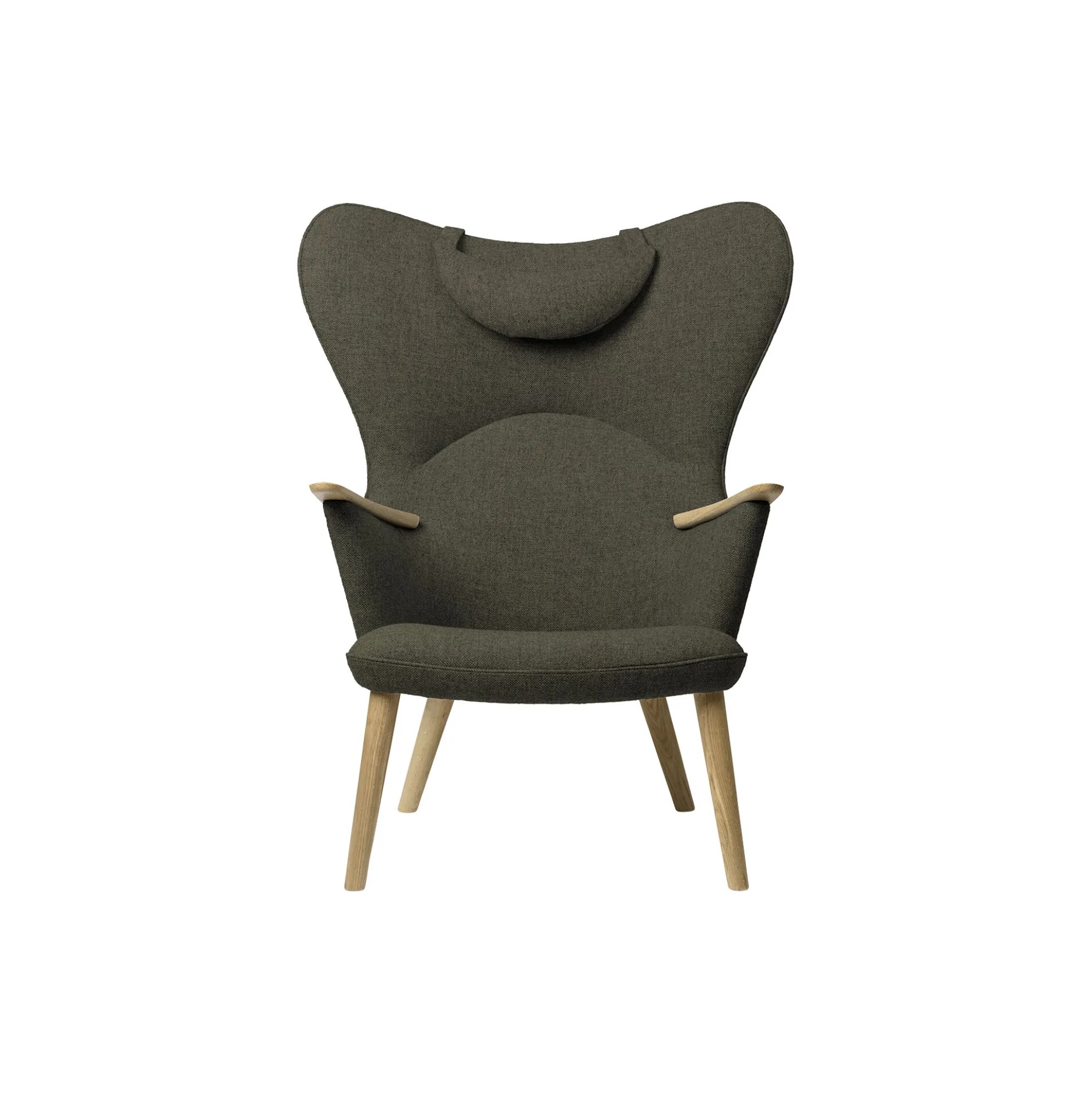 CH78 Mama Bear loungestol, green/sæbebehandlet eg